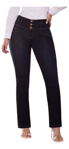 Jeans Clásicos Tomillo En Azul Oscuro: Ajustado Y Chic  Mod