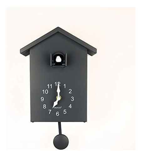 Minimalista Reloj De Cuco Péndulo Gris Reloj De Pájaro 