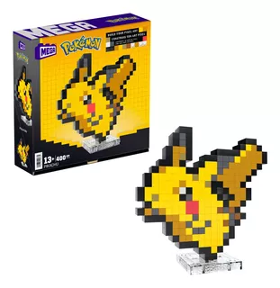 Mega Pokémon Juguete De Construcción Pikachu Píxel Cantidad De Piezas 400