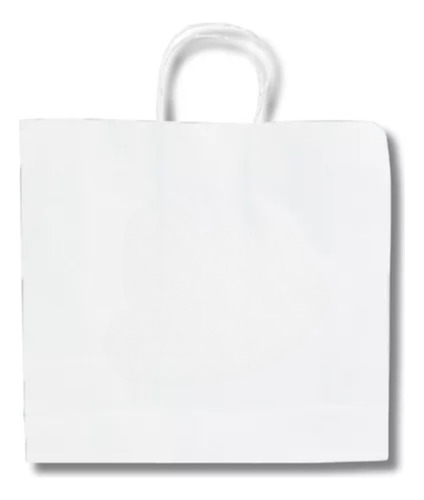 250 Bolsas 30x32x10 Lisas De Papel Kraft Blanco 