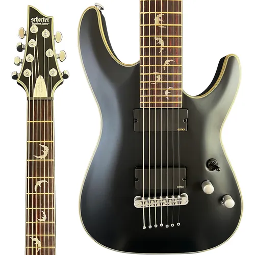 Guitarra Schecter Damien-7 Multiscale Black Satin BKS #2476