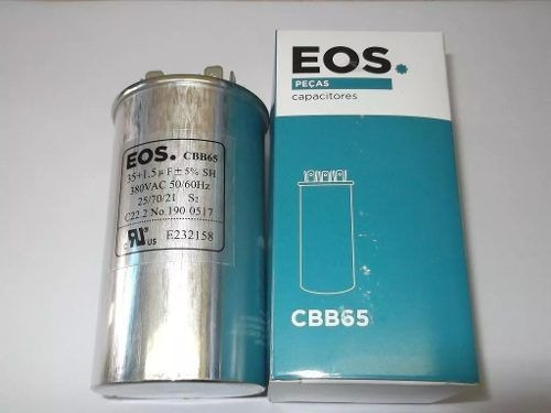 Capacitor 35+1.5 Uf 380v Ac Ar Condicionado Split Eos Cbb65