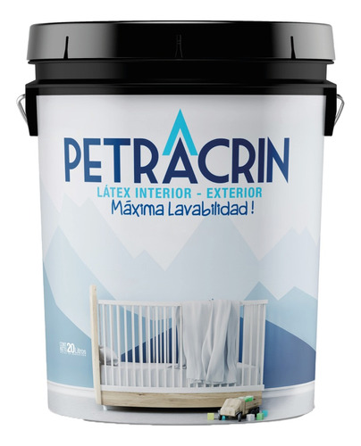 Pintura Latex Exterior Lavable Petracrin 20 Litros Blanco