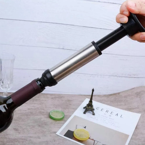 Selador Garrafa De Vinho Bomba Salva Vinho 6 Rolhas Vacuovin