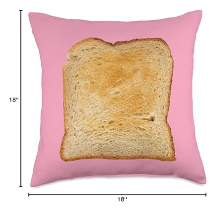 Rebanada De Pan Tostado, Cojín Para Desayuno, 18x18, Multico