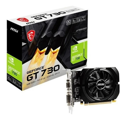Imagen 1 de 3 de Tarjeta De Video / Geforce Gt 730 Ddr3 4gb - Msi / Nueva
