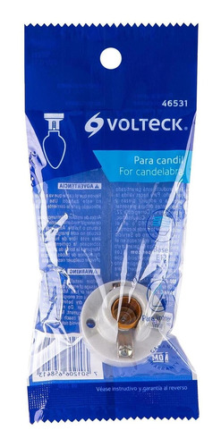 Portalampara De Porcelana Para Candil Volteck Popo-10