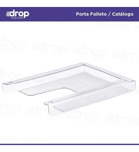 Imagen 5 de 10 de Porta Folletos Hojas Catálogos A4 Tipo Acrílico Pared X 1 U.
