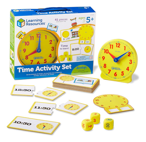 Reloj Analógico Learning Resources Time Activity Set Para Ed