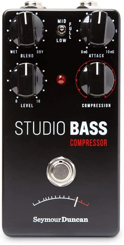 Seymour Duncan Studio Bass Compressor Efectos Pedal,, Negro