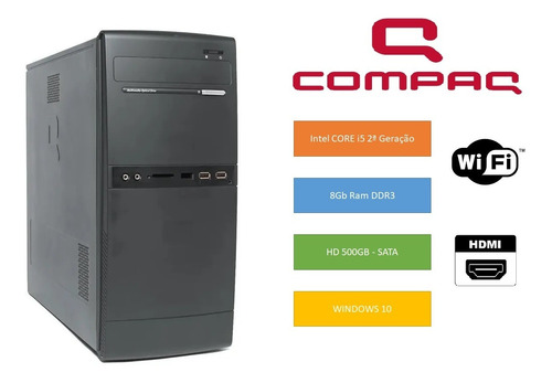 Computador Pc Cpu Compaq Core I5 2º Ger 8gb 500gb Win10