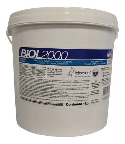 Biol 2000 - Bactéria Limpa Fossa, Caixa De Gordura - 1kg