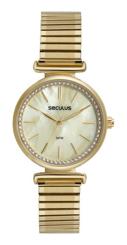 Relógio Seculus Feminino 77226lpsvds1 Fashion Dourado 50m