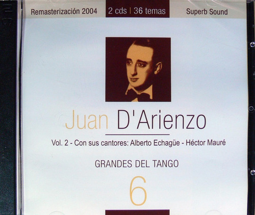 Juan Darienzo Vol 2  Grandes Del Tango  2cds Nuevo