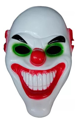 Mascara Payaso Asesino Joker Guason Ladron Purga Color Blanc