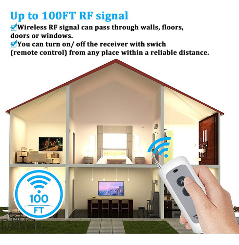 2 Pack Dc 12v 433mhz Relay 1000m Transmisor De Control Remo