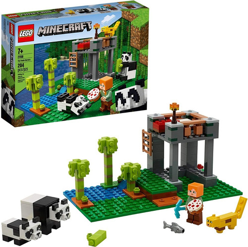 Kit Lego Minecraft El Criadero De Pandas 21158 204 Piezas