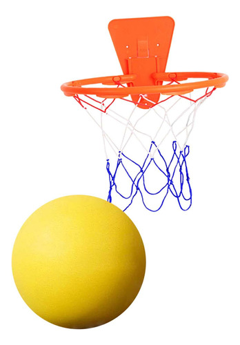 Pelota De Baloncesto Silenciosa Con Aro Amarillo Talla 7