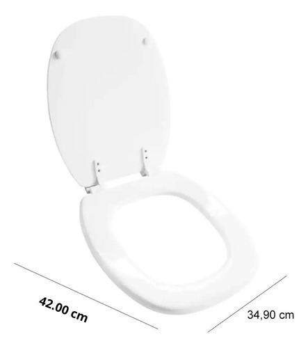 Tapa Para Inodoro Apto Mon Herrajes Nylon D'accord Blanco