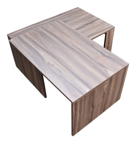 Mesa De Centro Minimalista Hogare Multi Posiciones Color Parota