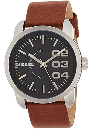 Reloj Diesel Para Hombre Con Correa De Cuero Tostado Y Esfer