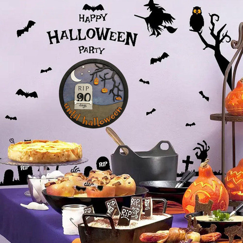 Kit De Madera Con Cuenta Regresiva Para Halloween, 1 Unidad