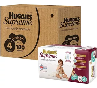 Desechable Para Bebé, Etapa 4 Unisex Huggies Supreme 180pza