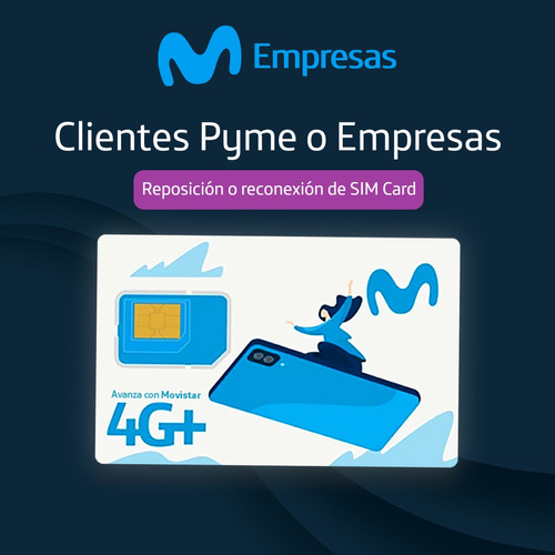 Sim Card Movistar Línea Existente Negocio Reconexión