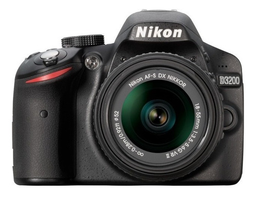  Nikon Kit D3200 + lente 18-55mm VR DSLR color  negro