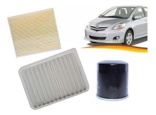 Kit Filtro Aire + Polen + Aceite Toyota Yaris 2006 2013 