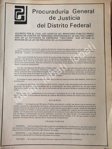 Cartel De Circular Procuraduria General Justicia D.f 1981 53