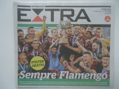 Jornal Extra #8256 Flamengo Campeão Da Taça Rio 2019