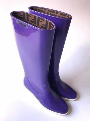 Botas Fendi De Lluvia Originales Violeta De Mujer