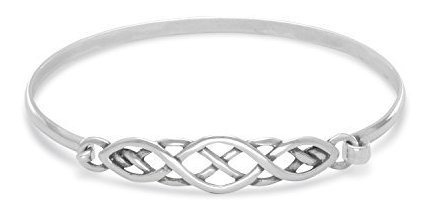 Brazalete - Tamaño Del Nudo Céltico Del Estilo De Plata Este