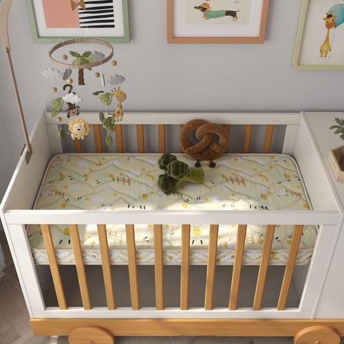 Colchão Berço 130x60x8cm Espumado Macio Impermeável
