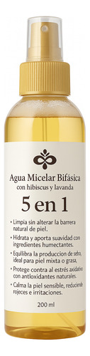 Agua Micelar Bifásica Desmaquillante Lavanda Hibiscus Natura