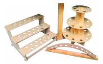 Comprar Bases Mesa De Dulces Y Repostería Kit 4pz Portacono Leag(55) Madera Natural