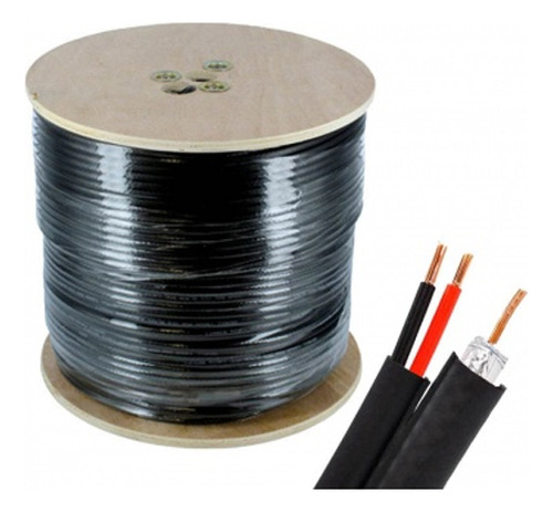 Bobina Cable Siames Coaxil + Corriente 220v 305m