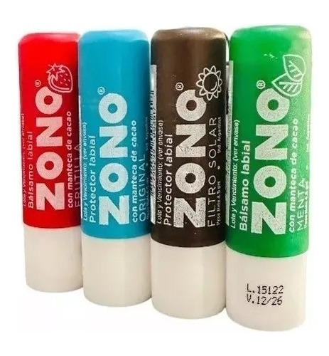 Zono Balsamo Labial Frutilla Manteca Cacao X 4,5 Gr