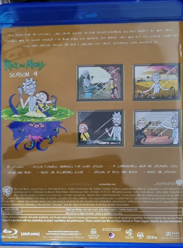 Rick Y Morty Temporada 4 Blu Ray Latino
