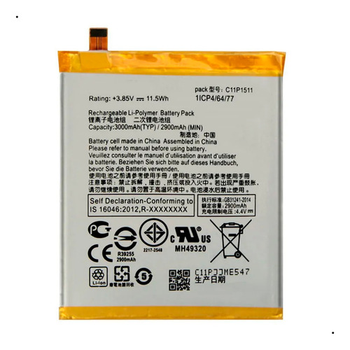 Bateria Compatível Com Zenfone 3 / 4 Ze552kl