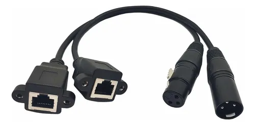 Traovien Cable Adaptador Xlr A Rj45, (1 Par) Xlr De 3 Pines