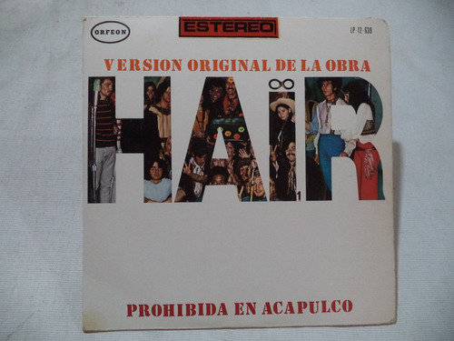 Hair Version Original De La Obra 1969 Lp Rock Mexicano