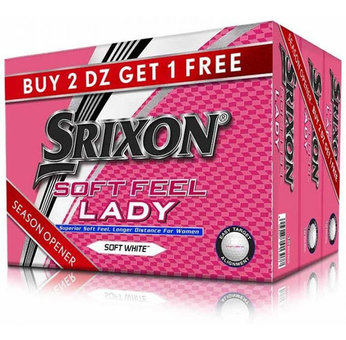 Pelotas Srixon Softfeel Lady Promo 3x2 (docenas) Color Blanco