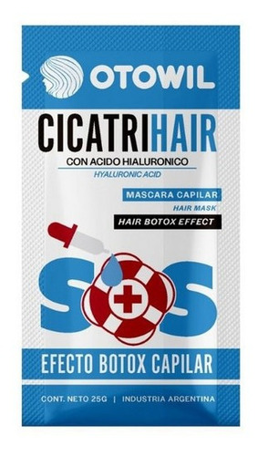 Imagen 2 de 8 de Mascara Otowil Cicatrihair Efecto Botox Capilar X 24 Sobres