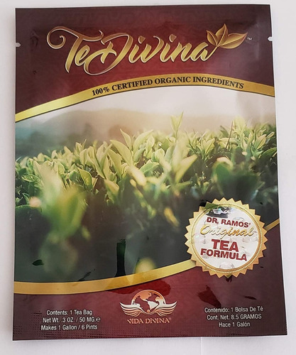 Te Divina Original 100% Organico (4 Pzas.). Envio Gratis!!!