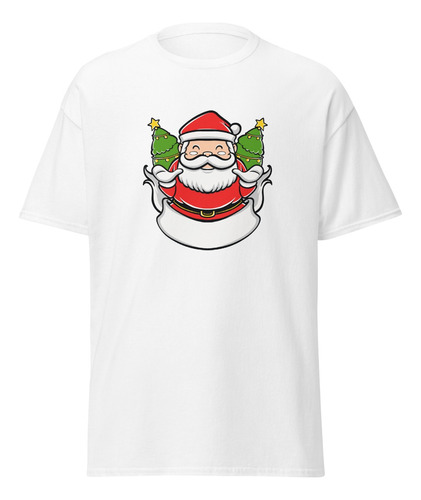 Playera Santa Claus Tierno Cute Feliz Navidad Camisa Navideñ
