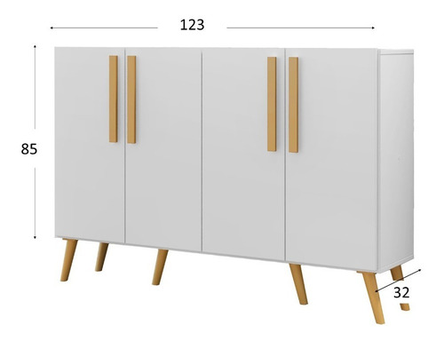Buffet Retro Viena 4 Puertas - Be Design