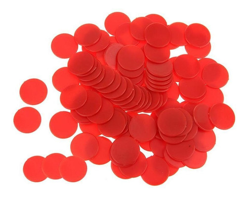 Fichas De Bingo. Marcadores Rojo Rojo 1.9cm