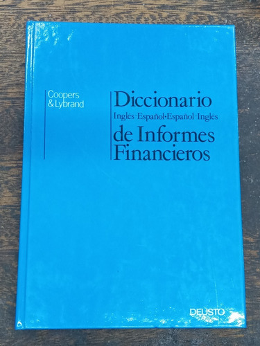 Diccionario De Informes Financieros Ingles Español Ingles *